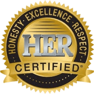 HER Certified auto repair badge